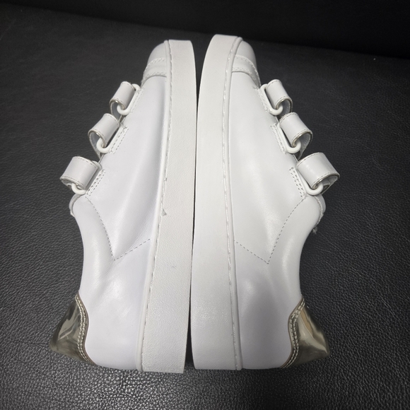 [NEW] Vionic Women's Size 8.5 White & Champagne (Gold) Velcro Sneakers - Picture 8 of 15